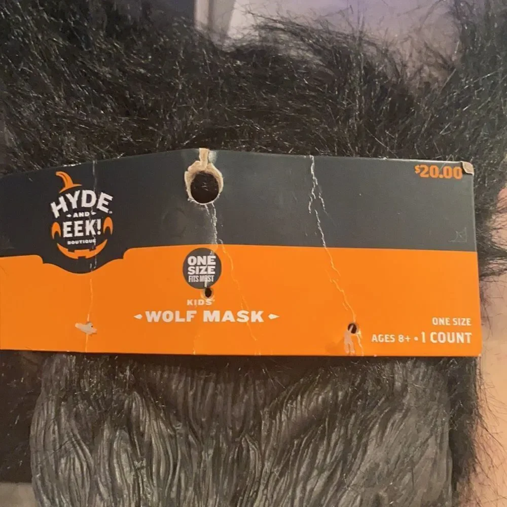 Kids Wolf Mask One Size NWT